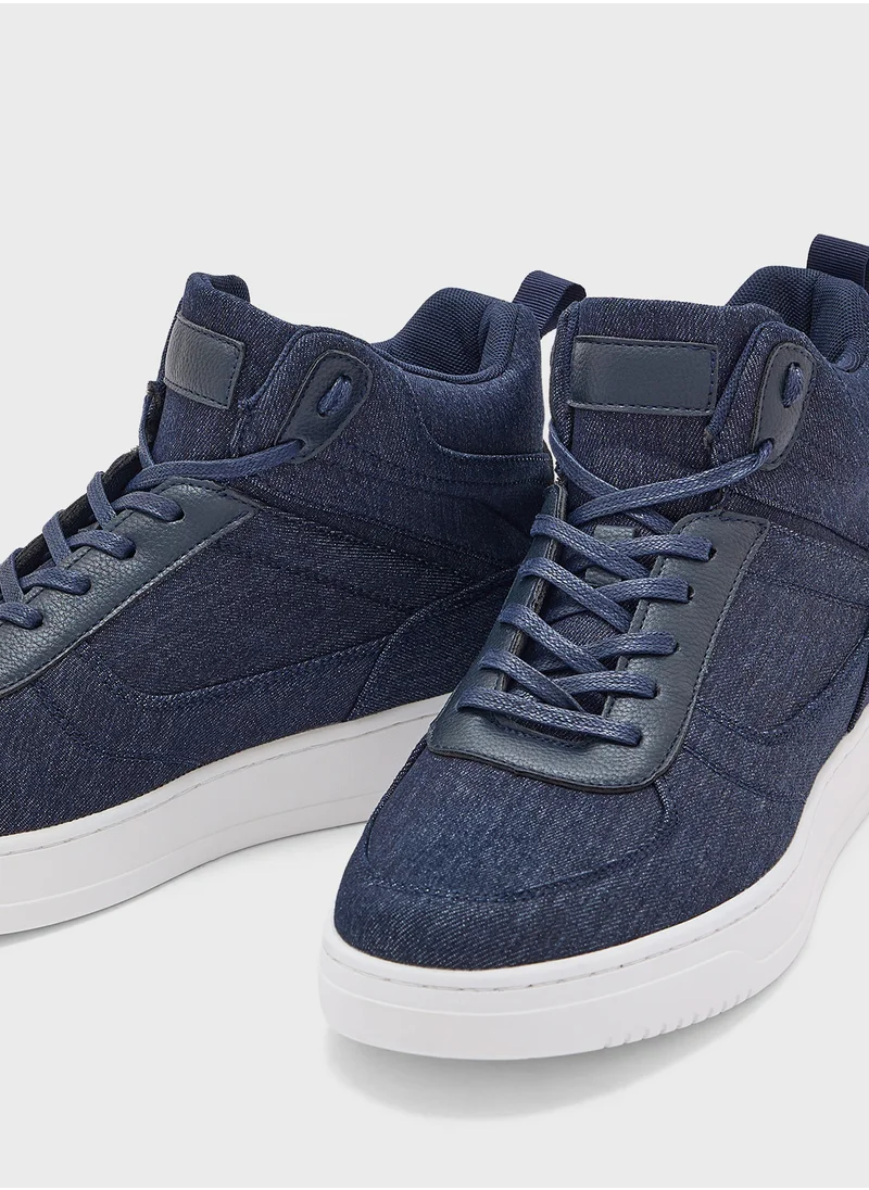 Seventy Five Denim High Top Streetwear Sneakers