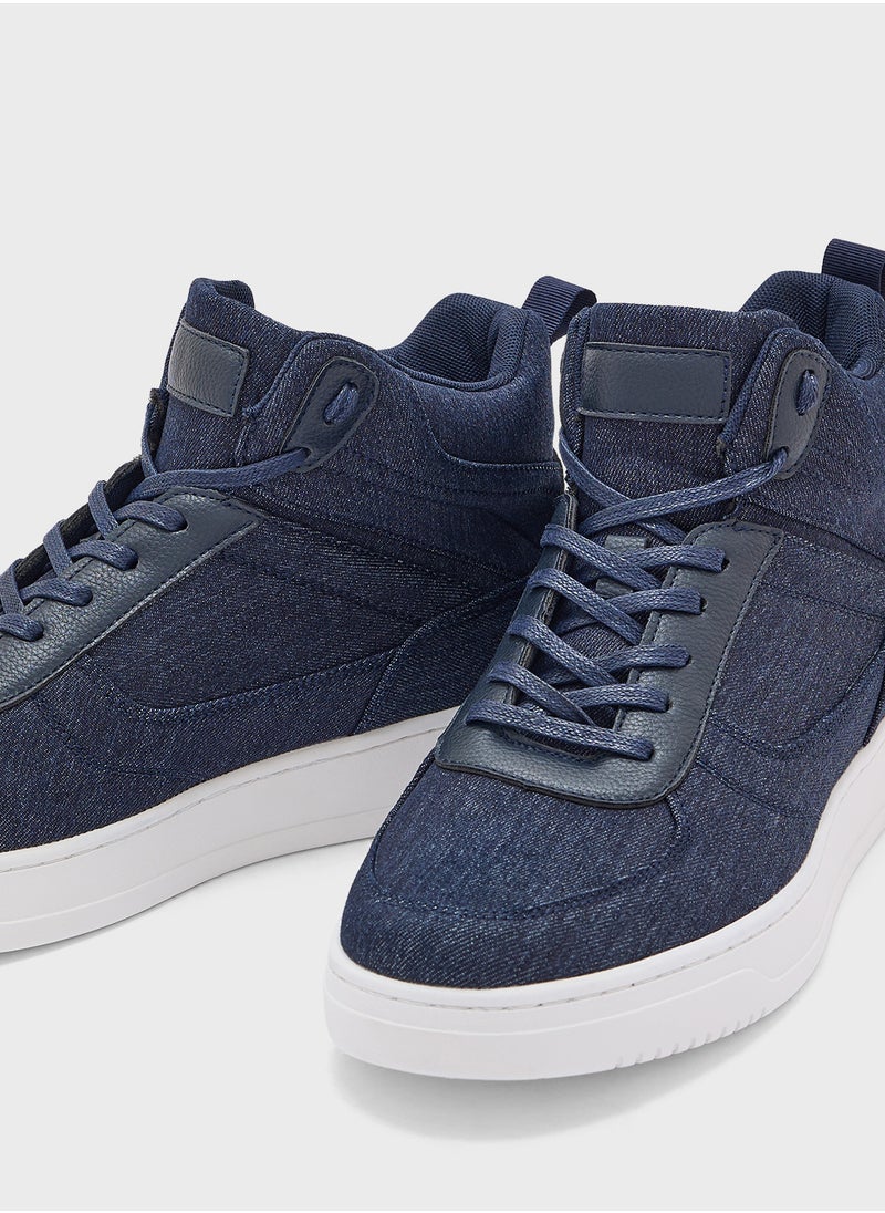 Seventy Five Denim High Top Streetwear Sneakers  - Image 4