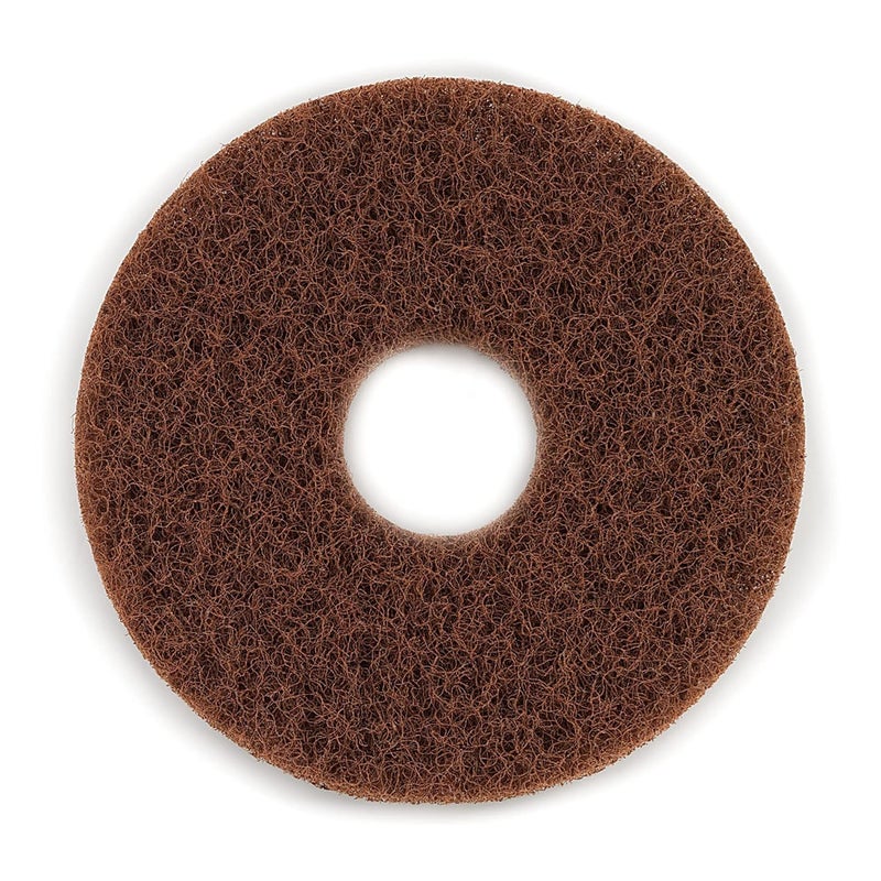 Commercial 437049 Orbiter Brown Scrub Pad, 12 in. Diameter, Abrasive Pad for Stripping Floors, Use with ORB550MC Commercial Orbiter Hard Floor Cleaner Machine