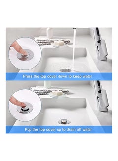 Hawaii 2 Pcs Pop Up Sink Plug  Universal Bathroom Sink Stopper Bathroom Drain Stopper with Drain Filter for Basin Sink Stopper Anti Clogging Drain Plug Strainer for Bathroom Kitchen Replacement  - Image 5