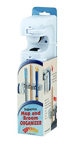 Superio Mop & Broom organizer 3-Slots (White) - Image 5