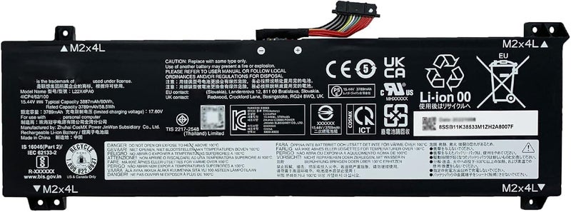 WISTAR L22X4PA0 Laptop Battery 60Wh for Lenovo LOQ 15APH8 15IRH8 16APH8 16IRH8 / IdeaPad 1-15IAU7 / Legion Slim 5-16APH8 5-16IRH8 Series L22B4PA0 L22D4PA0 L22M4PA0 - Image 1