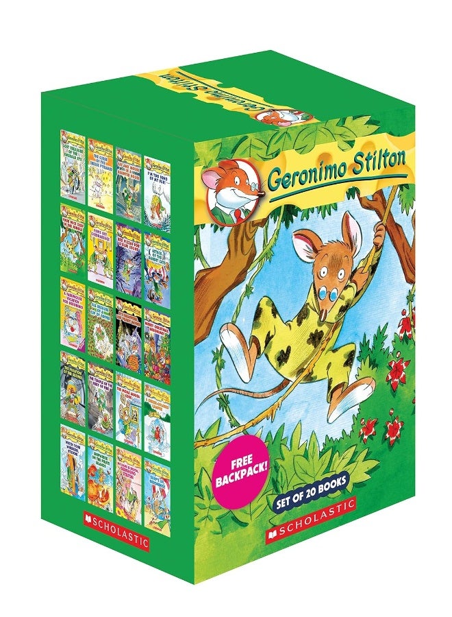 Geronimo Stilton 1 to 20 - Set of 20 Books with Free Backpack by Geronimo Stilton 