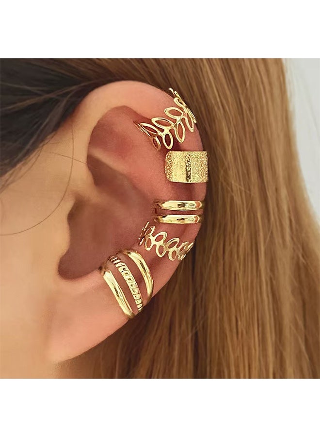 GIFT 4 Pairs Fake Earrings Without Piercing Set of 5 Different Designs Ear Clip Earrings - Image 2