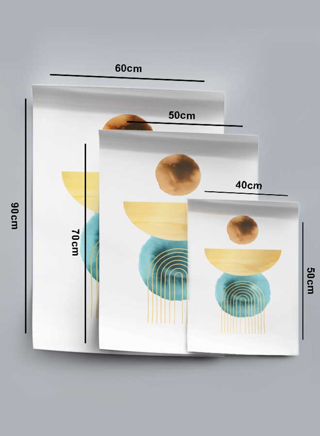 LOWHA Poster Painting Art With Four Separate Pieces Of Double-Sided Stickers Abstract Art Watercolor For Home Bedroom Living Room And Office Decor - Image 4