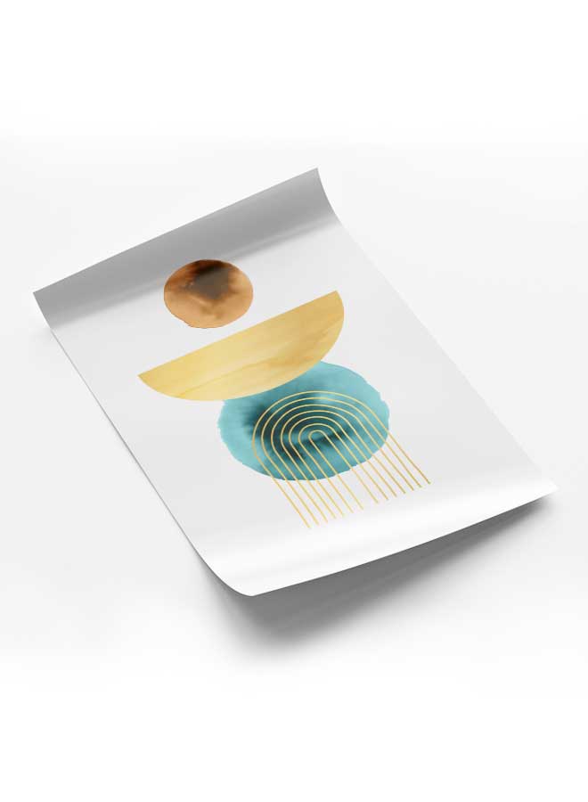 LOWHA Poster Painting Art With Four Separate Pieces Of Double-Sided Stickers Abstract Art Watercolor For Home Bedroom Living Room And Office Decor - Image 1