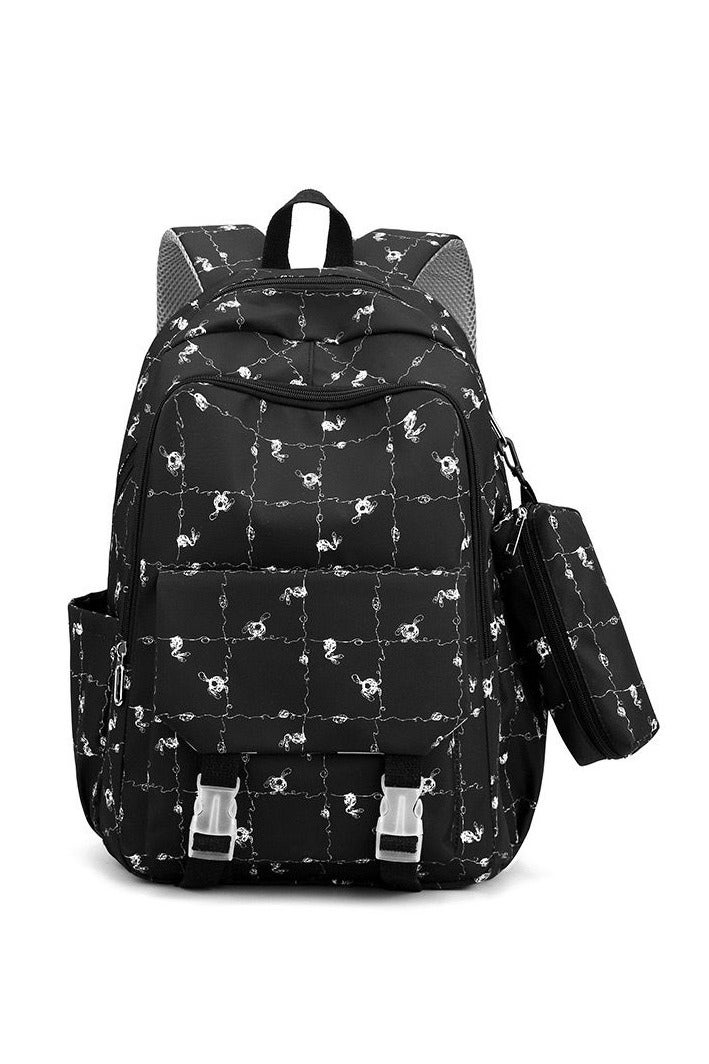 Home Smart Xplorer Premium Backpack for boys and girls Bag with front pockets, side pockets and a pencil pouch perfect gift for Boys and Girls. (Black, 46*30*22cm)