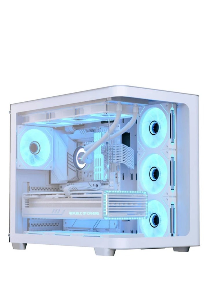 إيروكول - كيس كمبيوتر ايروكول P500C ARGB أبيض ميد تاور ATX مع زجاج مقوى ومراوح ARGB - Image 1