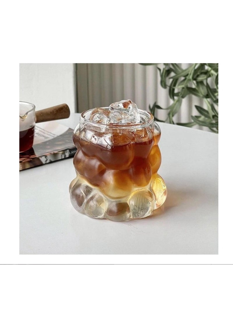 Bubble glass cup, simple juice cup, coffee cup, milk cup, breakfast cup, dessert cup, summer cold drink cup