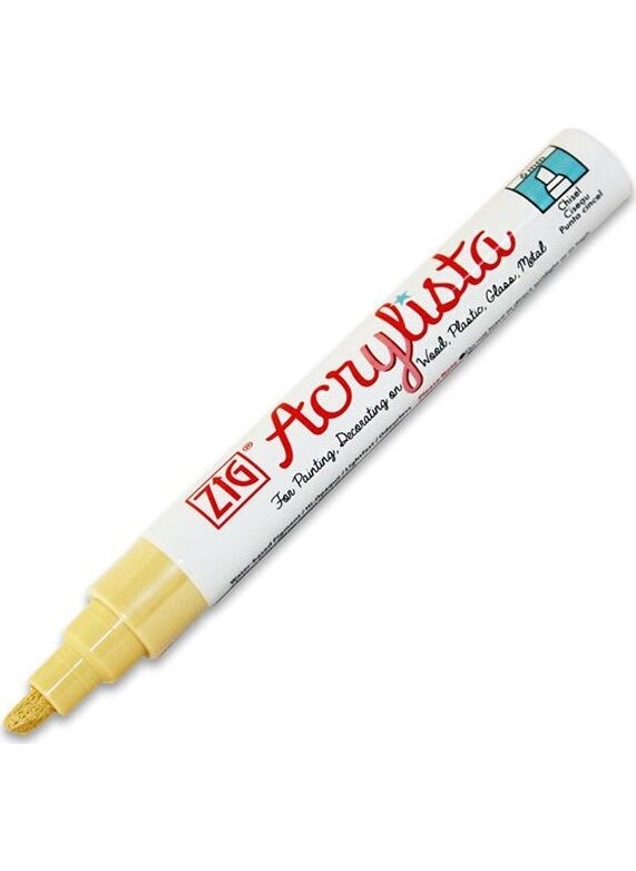 Zig Acrylista Marker Chisel Tip Pac-50 622 Buttercup 