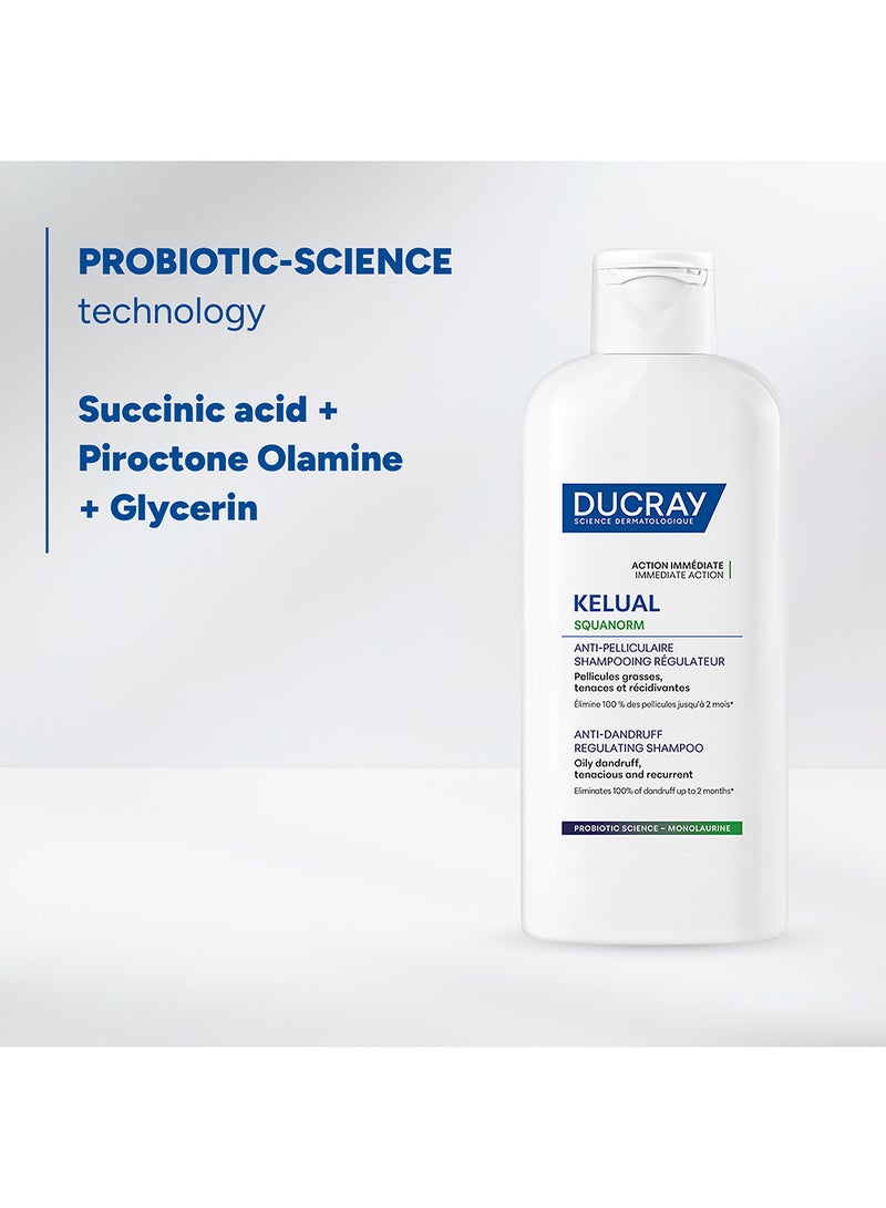 DUCRAY Squanorm Oily Dandruff Treatment Shampoo, Purifying Scalp Care for Yellow, Greasy Dandruff & Excess Sebum, Helps Remove Flakes, Soothe Itching & Prevent Recurrence, - Image 2
