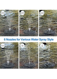 General Floating Solar Fountain, 3.5W Solar Colorful Fountain High Efficiency Bathing Fountain Color Lighting with 6 Different Swimming Pool Nozzles 180mm  - Image 3