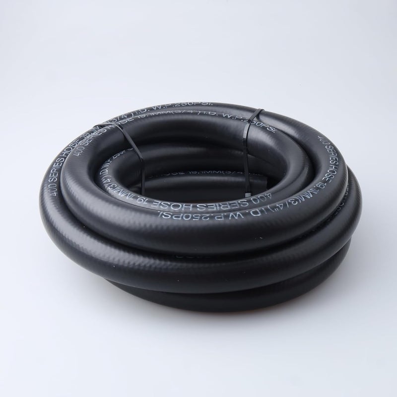 AC PERFORMANCE 3/4" ID NBR Push on Hose Fuel Line Engine Liner Compatible with Fuel System, E85, E10, Oils, Ethanol, Lubricants and Coolant, 10 Feet, Black - Image 1