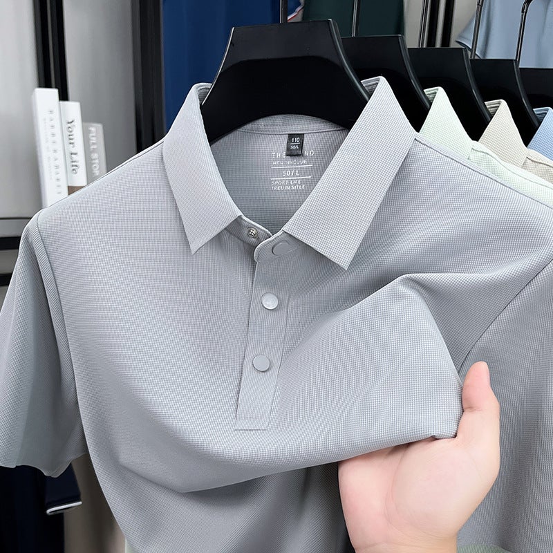Men's Short Sleeve Polo Shirt Casual Lightweight Top - Image 2