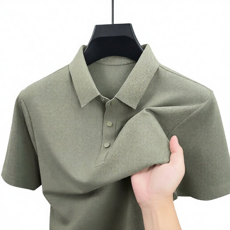 Men's Short Sleeve Polo Shirt Casual Lightweight Top - Image 1