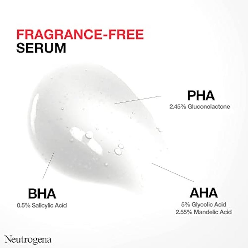 Neutrogena سيروم نيوتروجينا للتحكم في البقع + لتفتيح البشرة اليومي، تركيبة نشطة تجمع بين حمض الساليسيليك المنقي للبشرة وحمض الجليكوليك، 30 مل - Image 4