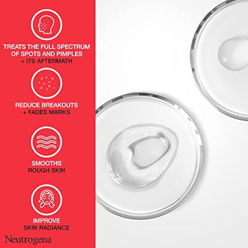Neutrogena سيروم نيوتروجينا للتحكم في البقع + لتفتيح البشرة اليومي، تركيبة نشطة تجمع بين حمض الساليسيليك المنقي للبشرة وحمض الجليكوليك، 30 مل - Image 3