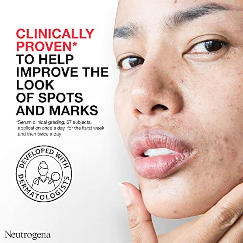 Neutrogena سيروم نيوتروجينا للتحكم في البقع + لتفتيح البشرة اليومي، تركيبة نشطة تجمع بين حمض الساليسيليك المنقي للبشرة وحمض الجليكوليك، 30 مل - Image 5