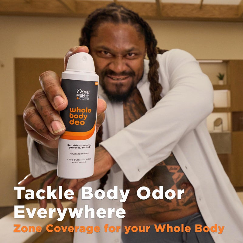 Dove Men+Care Whole Body Deo Aluminum-Free Deodorant Spray Aloe + Bamboo Suitable from Pits, Privates, to Feet 4 oz - Image 2
