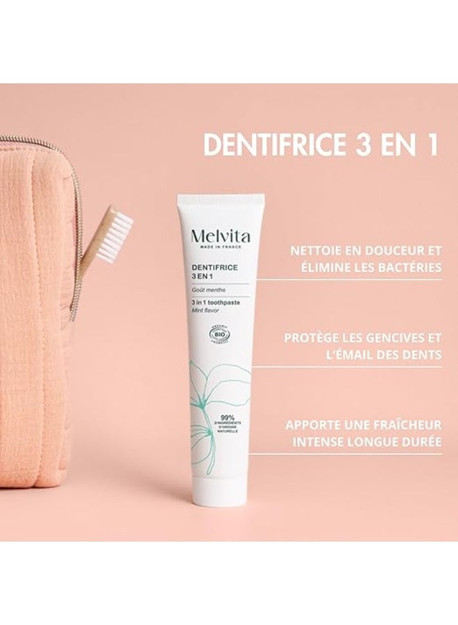 Melvita Organic 3in1 Toothpaste 75 ml - Image 3