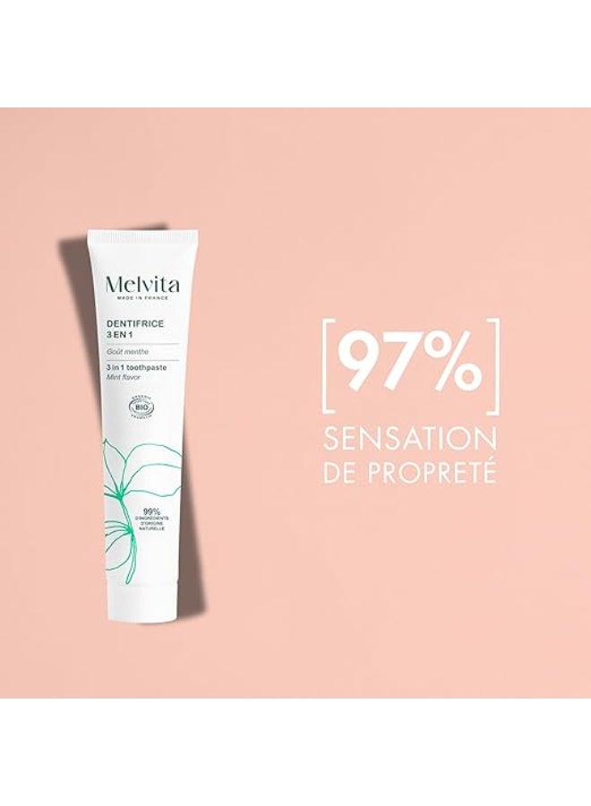 Melvita Organic 3in1 Toothpaste 75 ml - Image 4