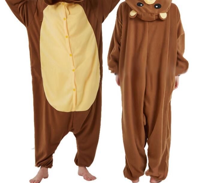 Pokémon Cartoon Onesie Pajamas for Couples Brown Bear
