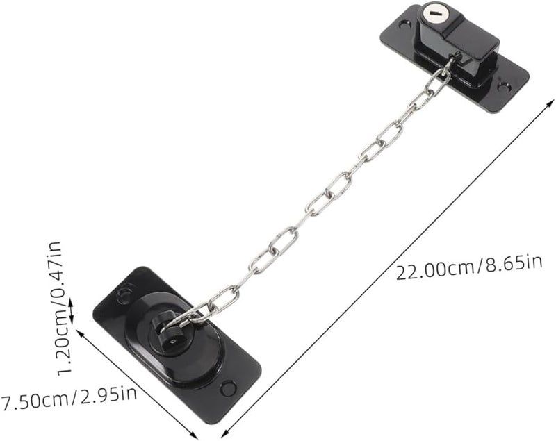 Tehaux قفل الثلاجة بدون حفر باللون الأسود للخزانات وغسالات الصحاب والأبواب - Image 3