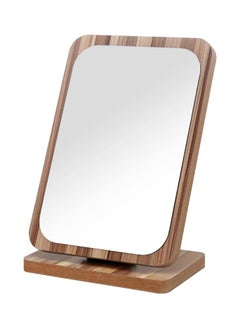 CHHQLZS Foldable Vanity Mirror, Tabletop Makeup Mirror with Wooden Base, Desk Mirror for Makeup and Cosmetics  - Image 1