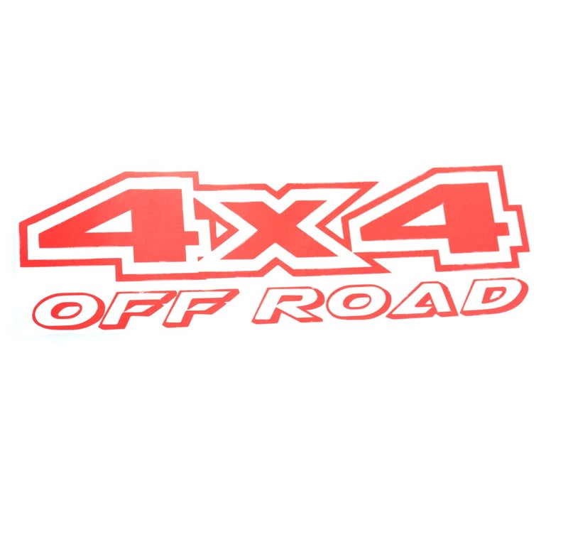 EmbRoom 2pcs 4x4 Offroad Decals, Brushed Print Effect Black Vinyl Replacement Stickers for F150 GMC Sierra Chevy 1500 2500 Chevrolet Silverado (Red) - Image 4