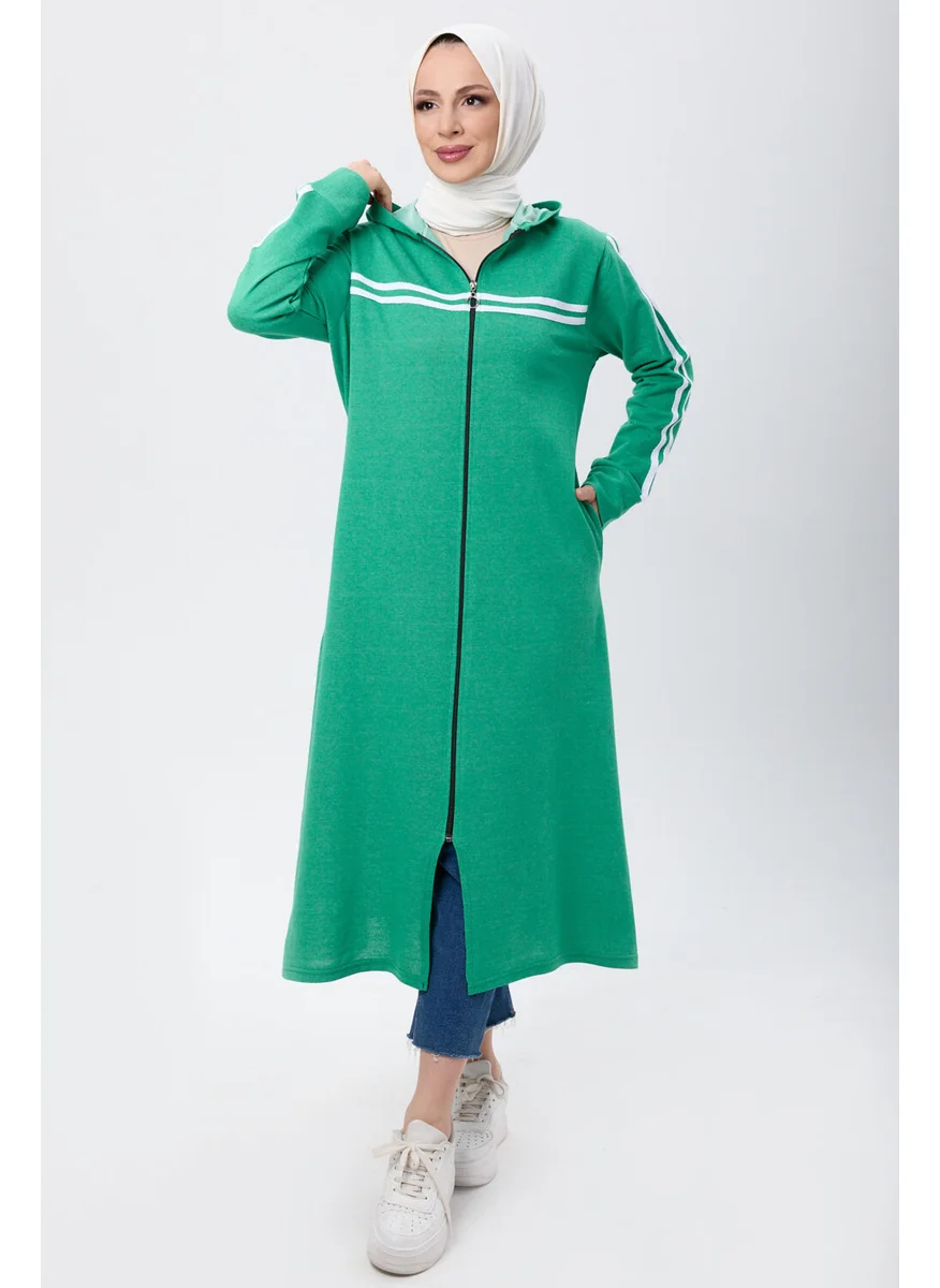 Tofisa 4130-GREEN Pocket Detail Abaya