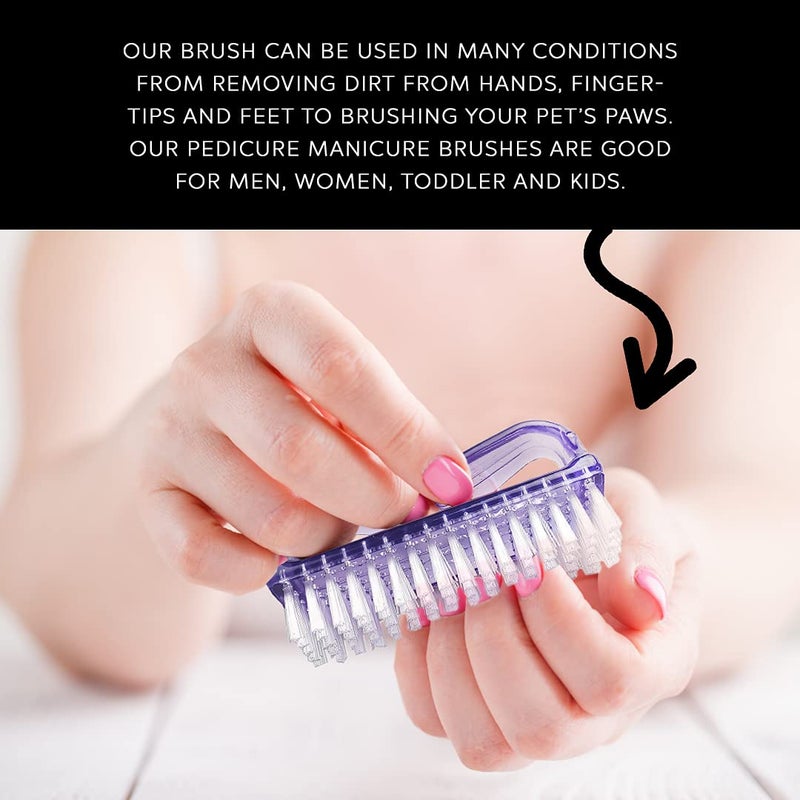 DreamCut Handle Nail Brush - Fingernail Brush Cleaner, Hand Scrub Cleaning Brush - Image 4