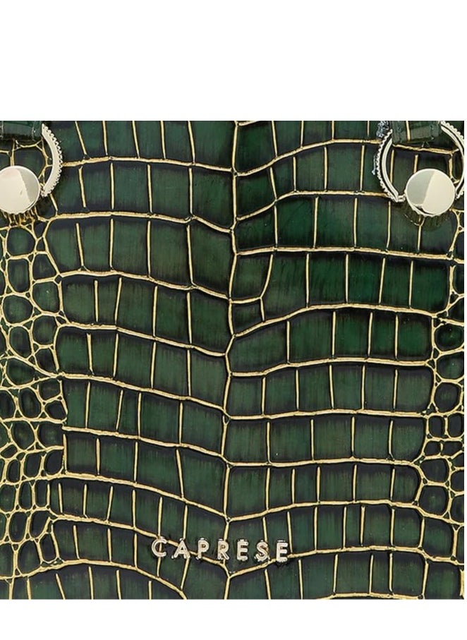 CAPRESE - Caprese Miranda Satchel, Green-Large | Stylish Handbag for Women with Animal Print | Secure Top Zip & Multiple Compartments | Perfect for Casual & Daily Use - Image 1