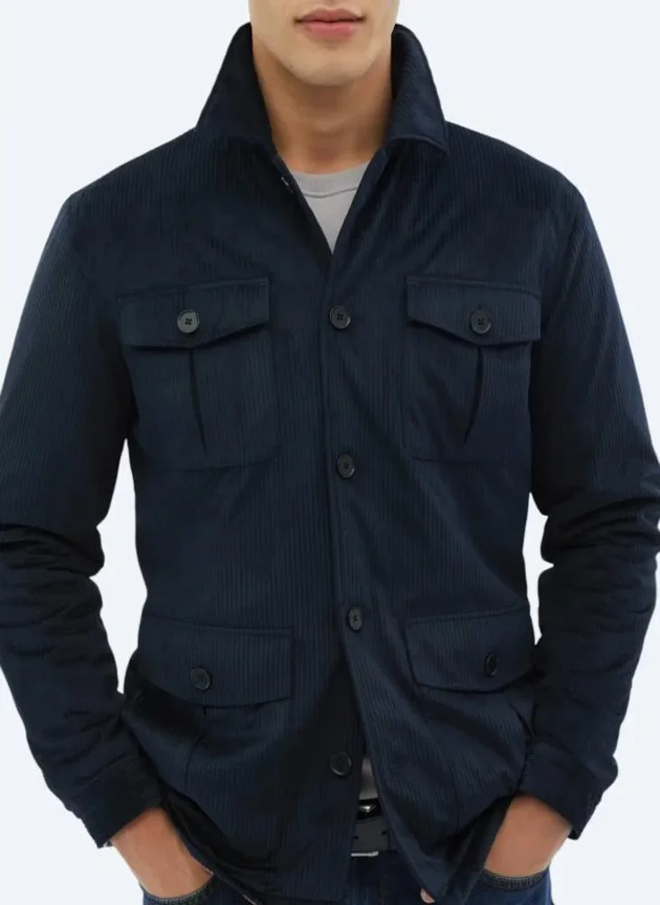 كيب قميص أزرق داكن