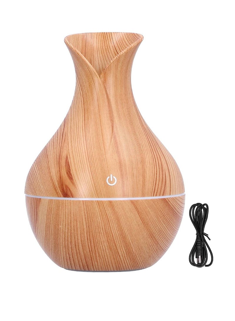 DIGI CORE Ultrasonic Wood Humidifier And Diffuser Aromatizer With USB Charging And LED Color Changing Light Brown And Dark Brown SYANG PREMIUM LINE - Image 1