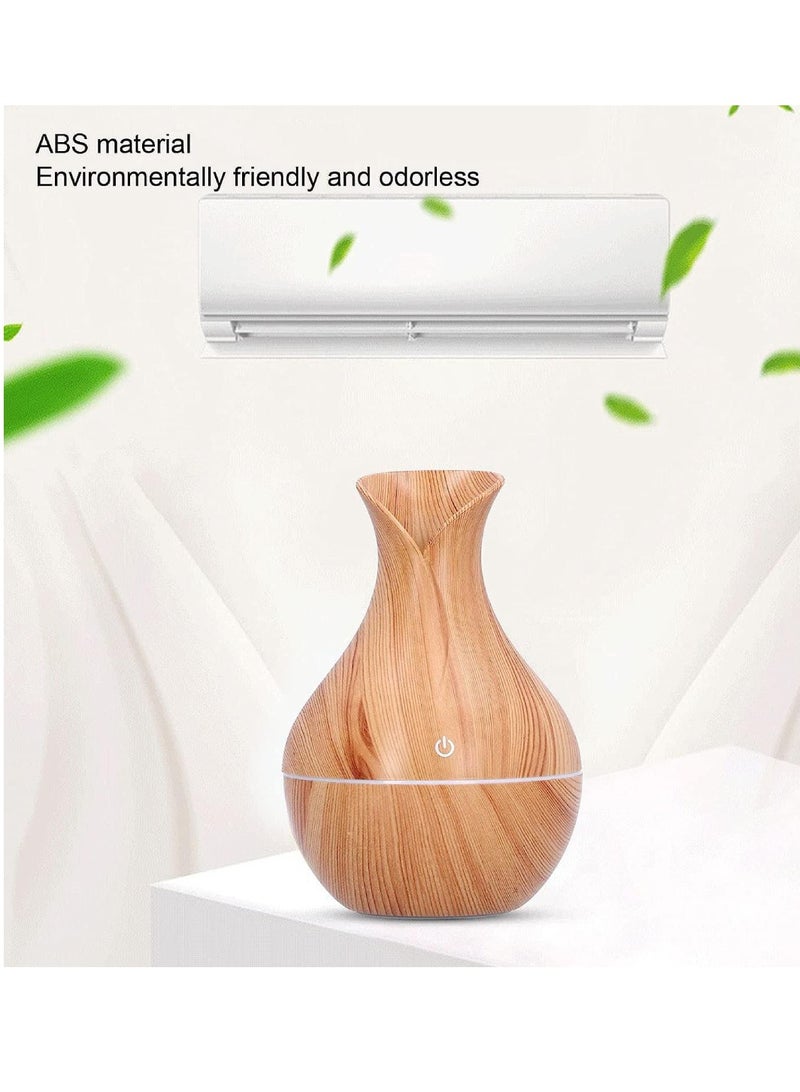 DIGI CORE Ultrasonic Wood Humidifier And Diffuser Aromatizer With USB Charging And LED Color Changing Light Brown And Dark Brown SYANG PREMIUM LINE - Image 3