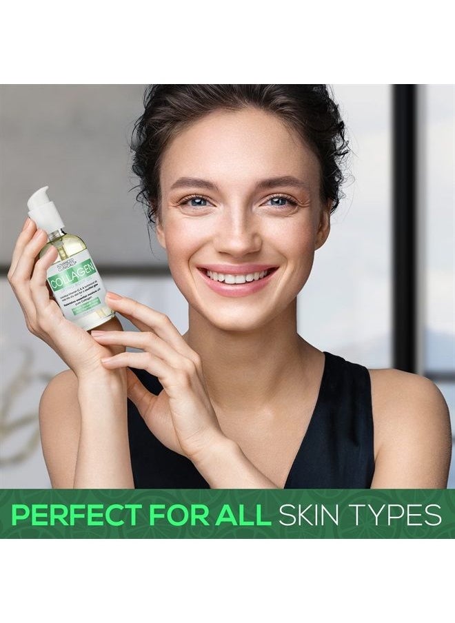 Advanced Clinicals - Collagen Body Oil Skin Care Lift Moisturizer W/Vitamin E & C - Tighten, Firm, & Hydrate Massage Collagen Oil To Improve Look Of Wrinkles, Sagging Skin, & Stretch Marks, 2-Pack - Image 1