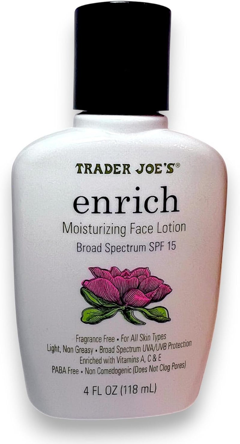 Trader Joe's Enrich Moisturizing Face Lotion with Broad Spectrum SPF 15 - Pack of 2 - Image 1