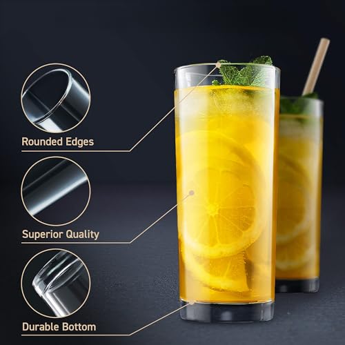 SYANKA Premium Glass Jug and Highball Glasses Set, 1.1 L Jug, 270 ml Glasses Set of 6, Lead-Free - Image 4