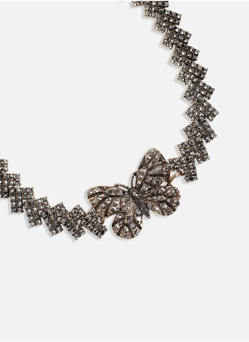 SOHI Embellished Butterfly Jewellery Set