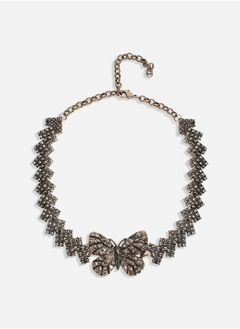 SOHI Embellished Butterfly Jewellery Set