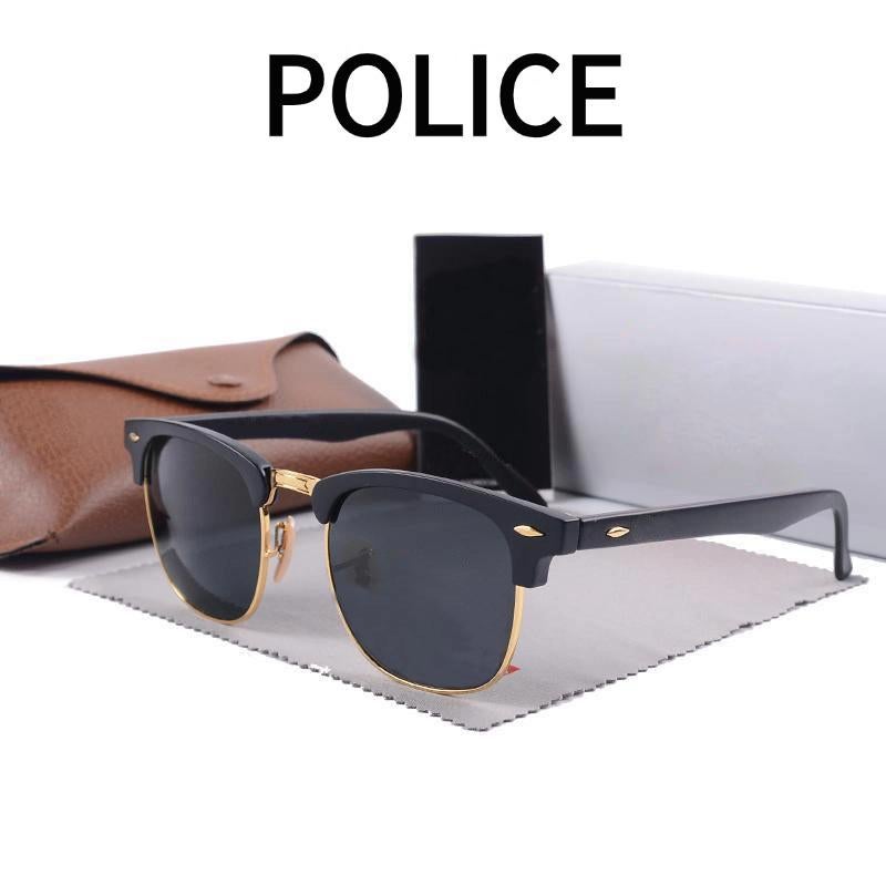 Police RB Men's Cycling Sunglasses Polarized High Quality Glasses Metal High-end Sunglasses Black Frame with UV Lenses - Image 1