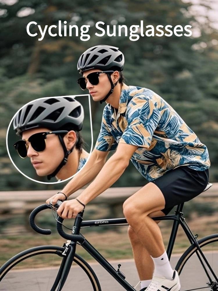 Police RB Men's Cycling Sunglasses Polarized High Quality Glasses Metal High-end Sunglasses Black Frame with UV Lenses - Image 3