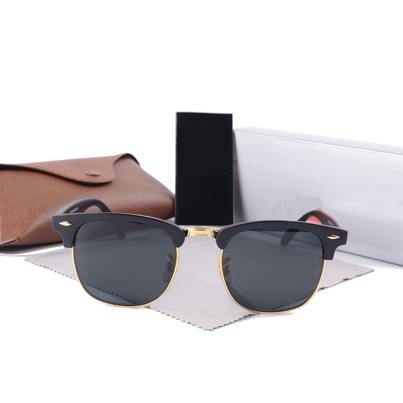 Police RB Men's Cycling Sunglasses Polarized High Quality Glasses Metal High-end Sunglasses Black Frame with UV Lenses - Image 2