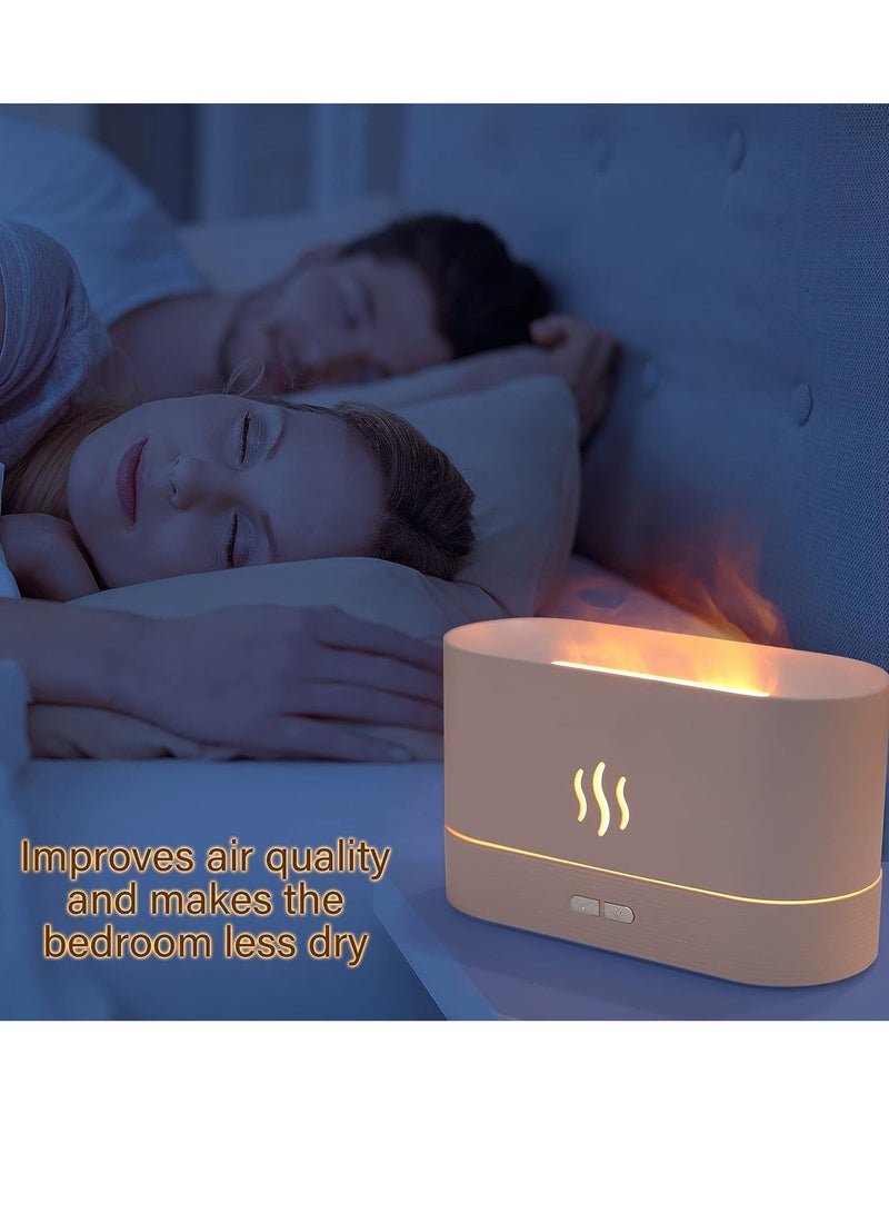 Flame Air Diffuser,Humidifier,Portable-Noiseless Aroma Diffuser for Home,Office or Yoga Essential Oil Diffuser with No-Water Auto-Off Protection (Black) - Image 5