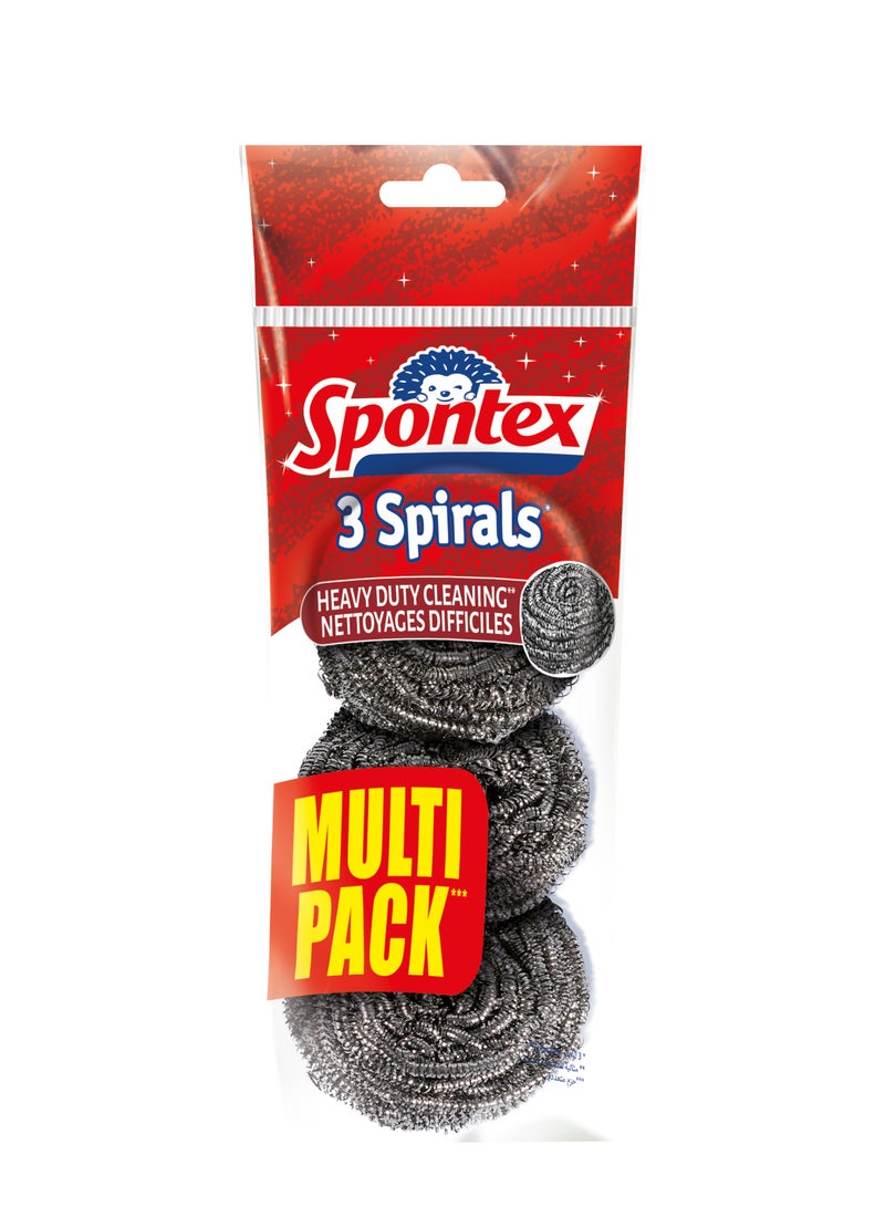 Spontex Spiral Scourers 3pcs - Image 1