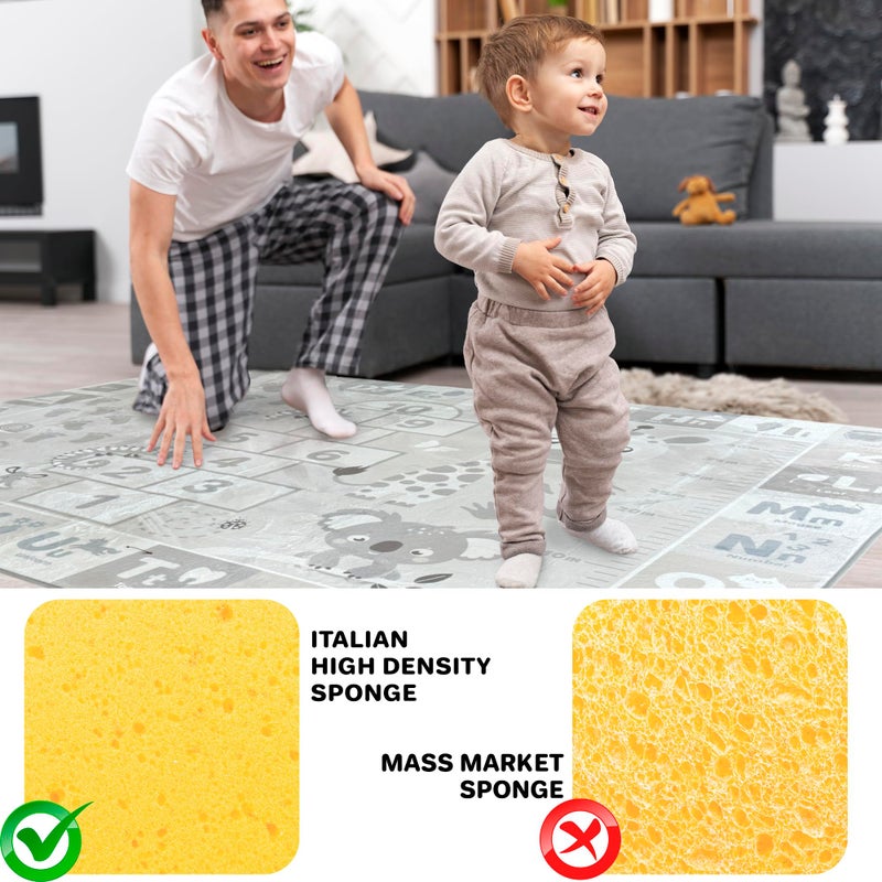 QUOKKA Baby Play Mat for Floor â€“ Super Soft Plush ABC Rug for Toddlers & Infants â€“ Large Padded Non-Slip Surface for Crawling & Playing â€“ Foldable Gift Mat with ABC Animals 60x41 in - Image 5