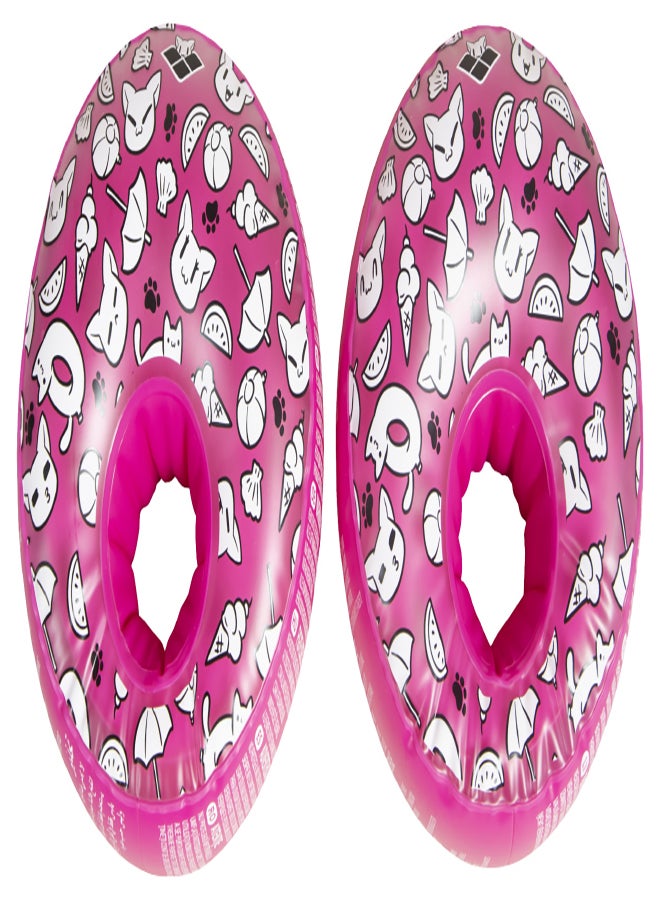 أرينا أكمام سباحة عائمة للأطفال – تصميم Friends وردي قابل للنفخ لتعزيز الأمان في الماء