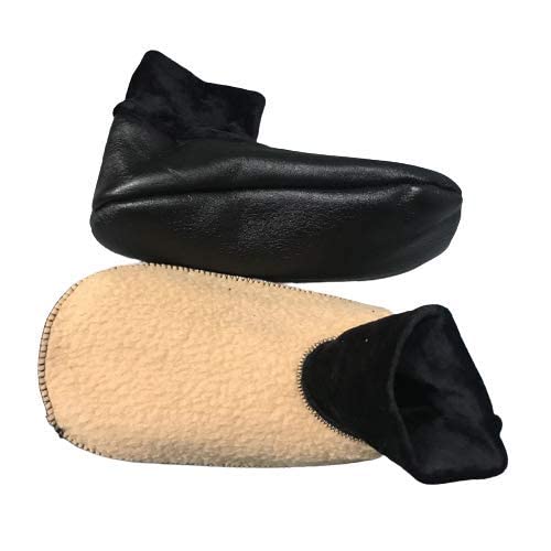 Zeki Women's Winter Warm Faux Leather Socks (Black, Free Size) - Image 4