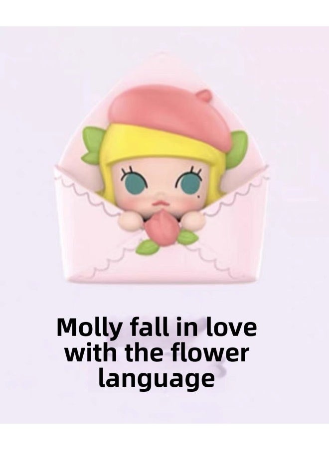Bubble Mart POP BEAN Love Letter Valentine's Day Cute Series Doll Bubble Mart Cute Sitting Blind Box-Color:Molly [Valentine's Day Limit]]  - Image 1