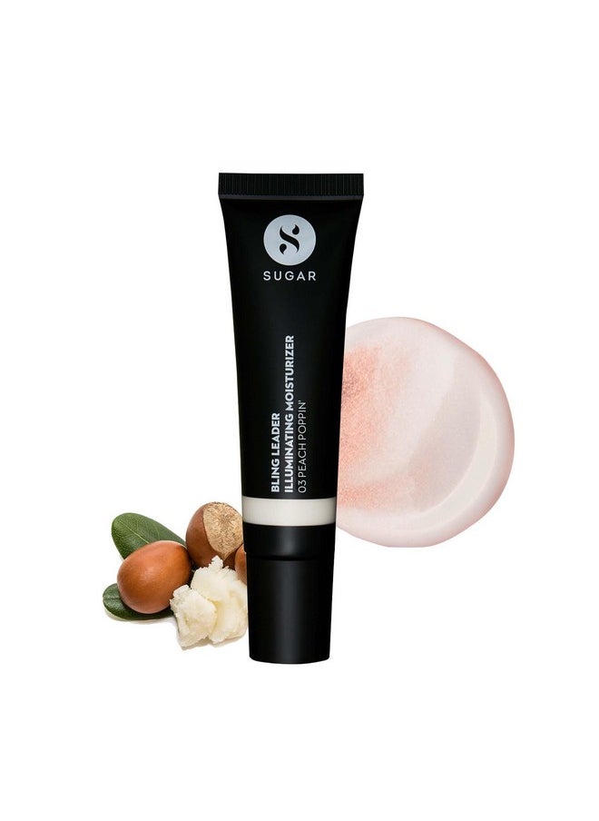 SUGAR Cosmetics - Bling Leader Illuminating Moisturizer | Strobe Cream With Vitamin E | Lightweight | Protects Against Pollution | 25Ml - 03 Peach Poppin'(Warm Peach Highlighter With Pearl Finish) - Image 1